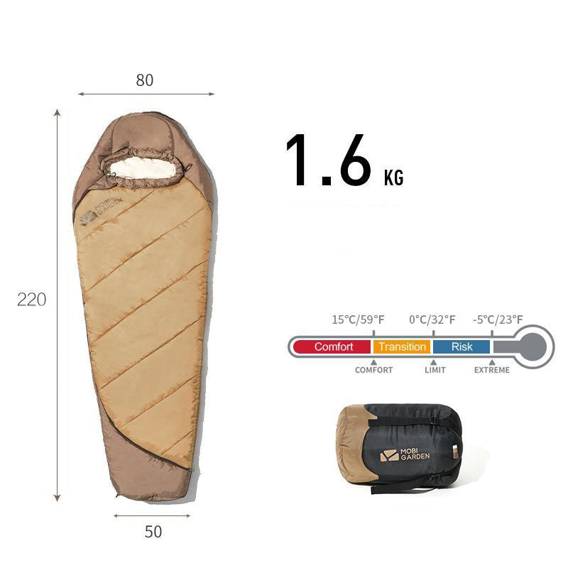 Thickened Mummy Winter Camping Sleeping Bag