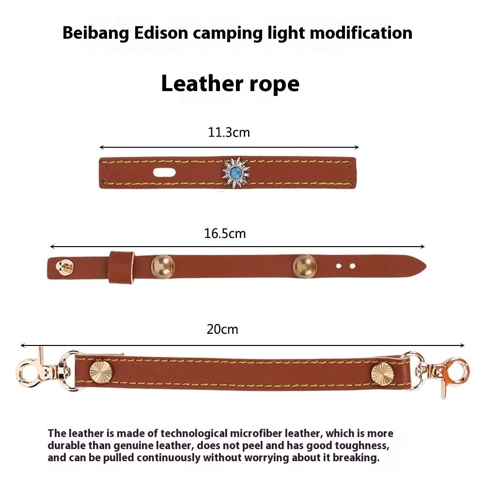 Leather Hanging Rope Set For Edison Camping Lantern