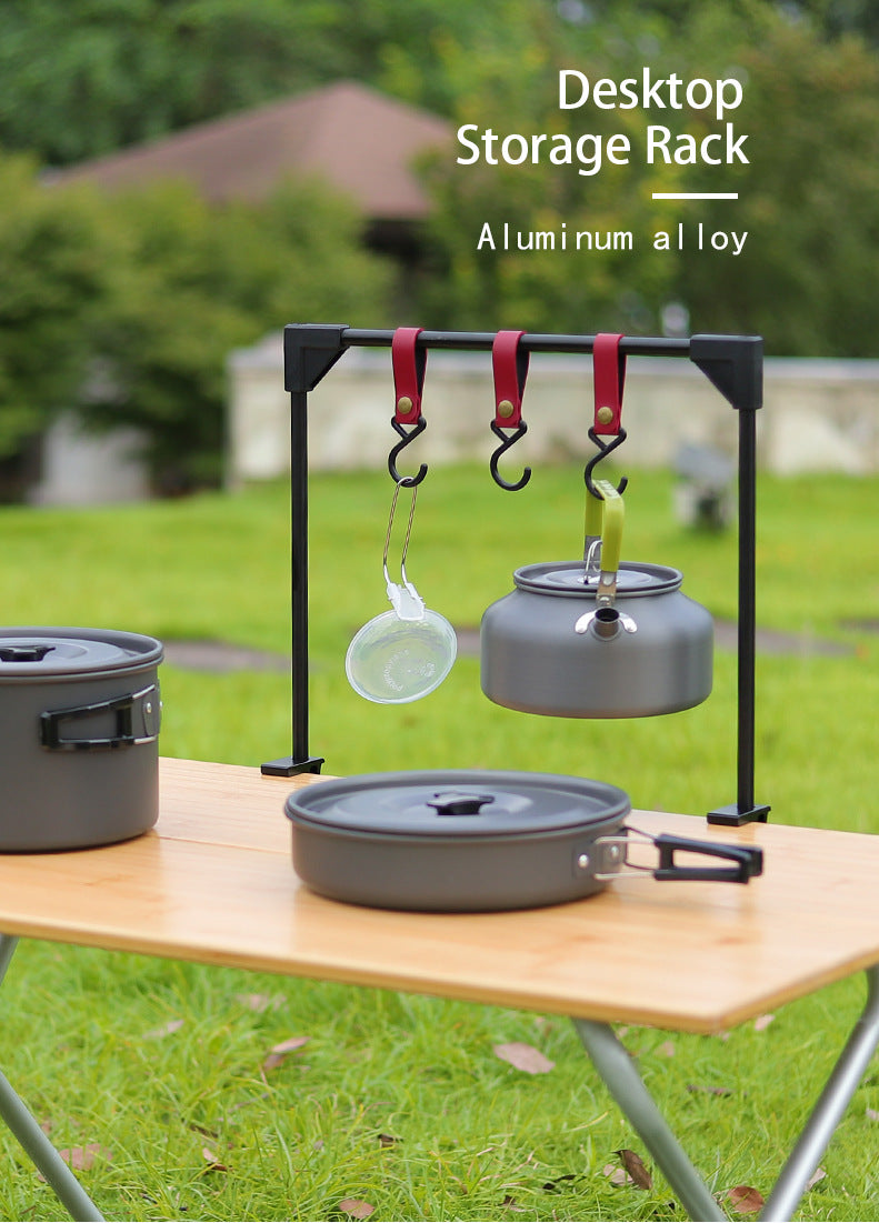 Adjustable Camping Desk Clamp Rack Pot Stove Holder
