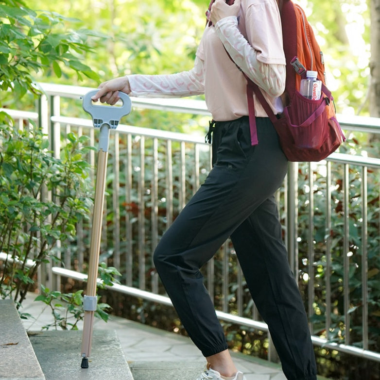 Folding Aluminum Alloy Multi-Function Crutches Trekking Pole