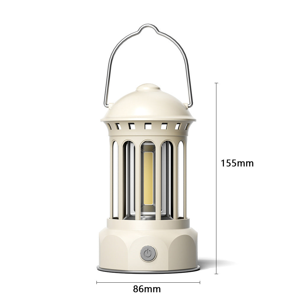 Retro COB Camping Lantern Portable Tent Light