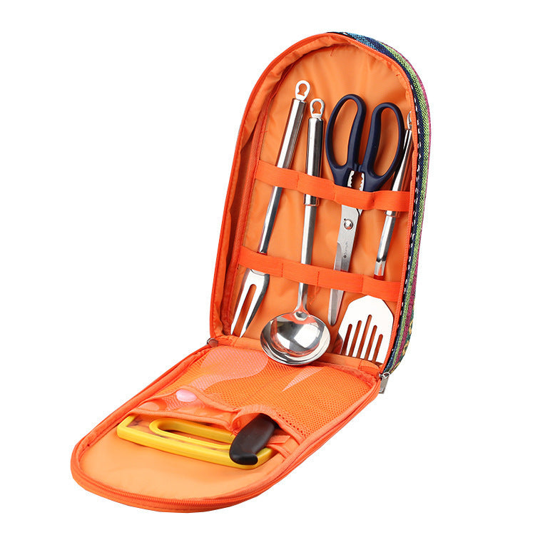 Outdoor BBQ Chopping Board Knife Set Camping Cookware