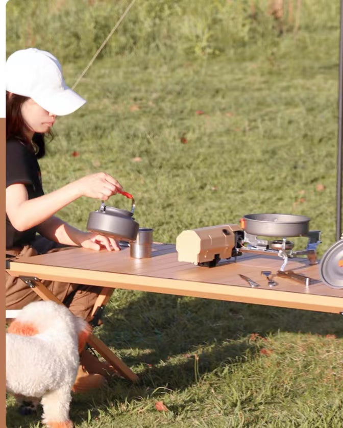 Portable Folding Camping Card Stove Boiling Water Cooker