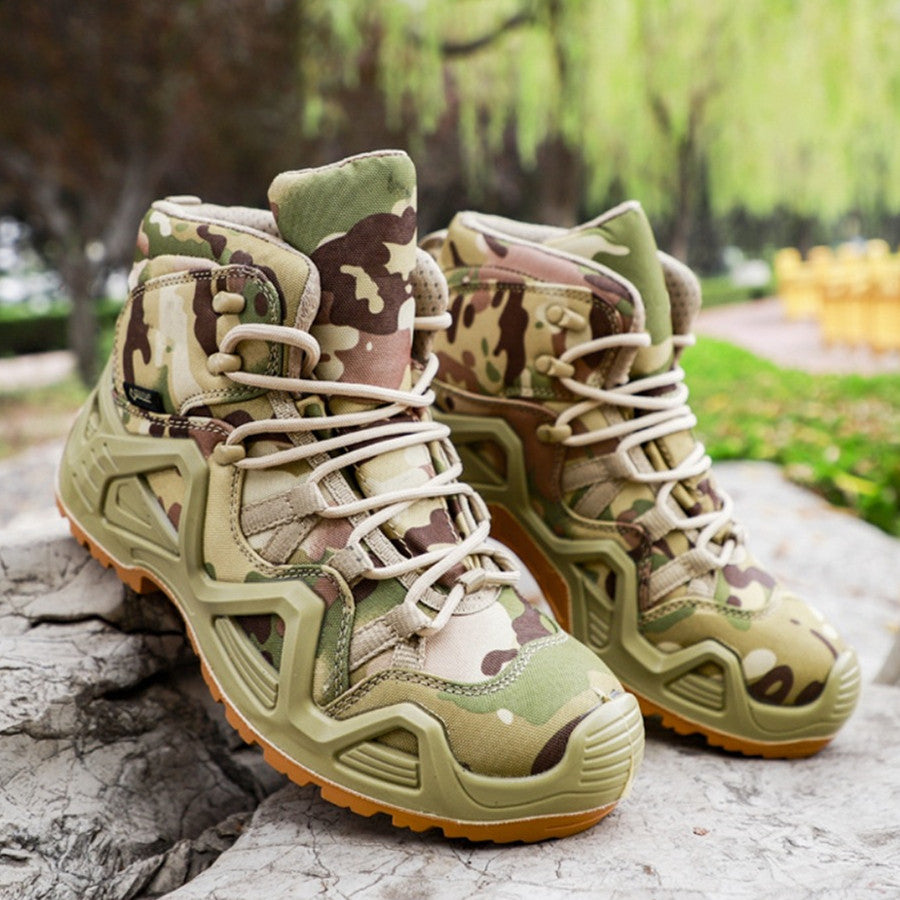 Mid Top High Top Military Combat Hiking Training Boots