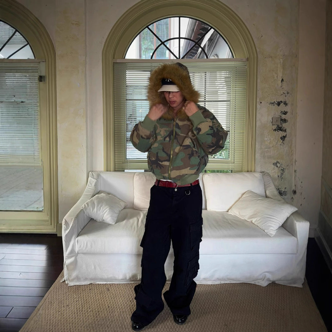 Men’s Double-Sided Camouflage Cotton Jacket