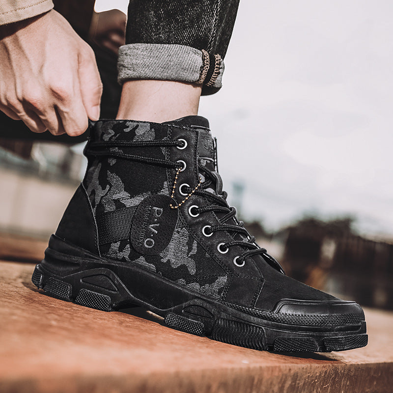 Canvas High Top Retro Outdoor Hiking Boots