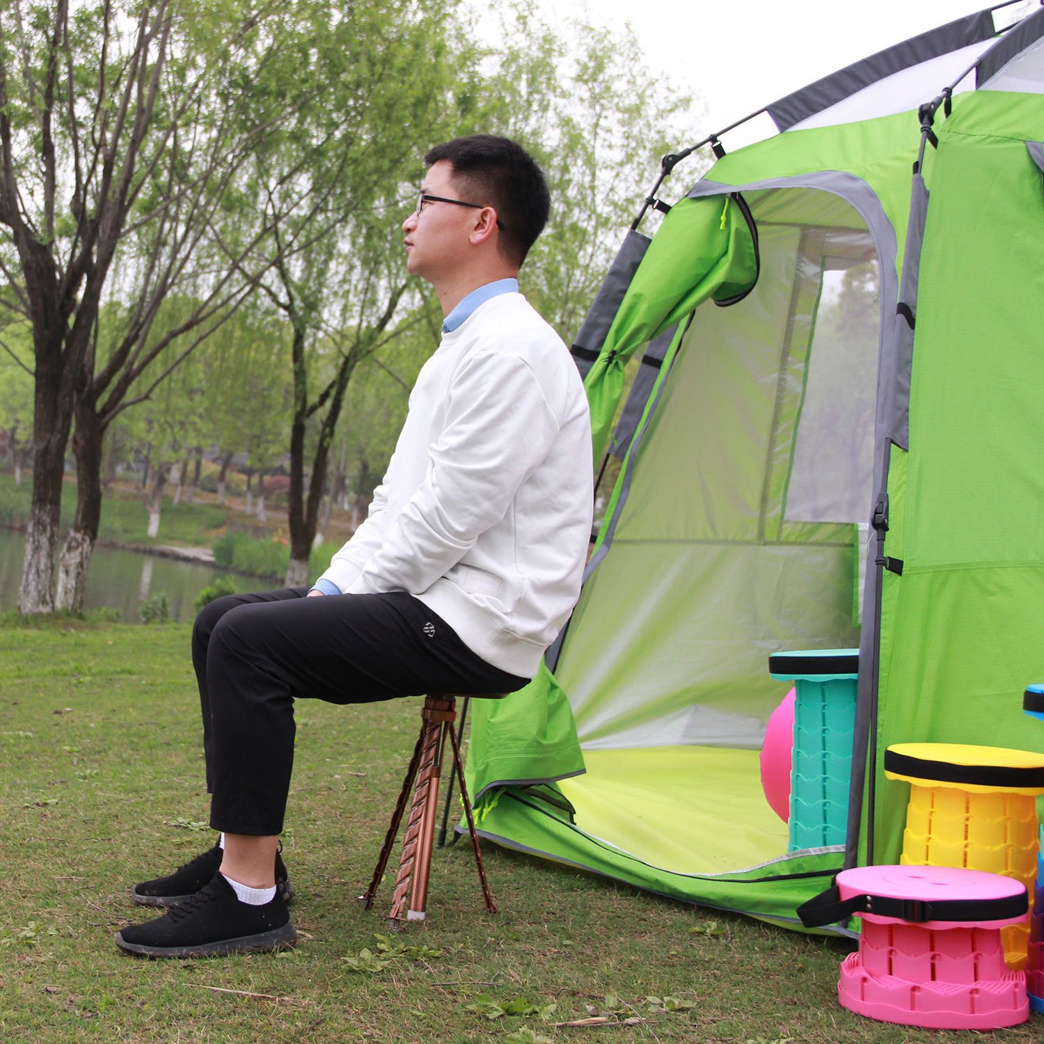 Foldable Portable Trekking Pole Stool