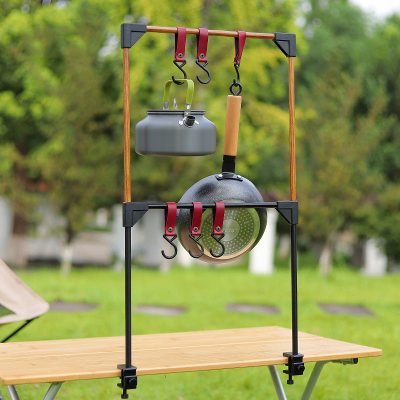 Adjustable Camping Desk Clamp Rack Pot Stove Holder