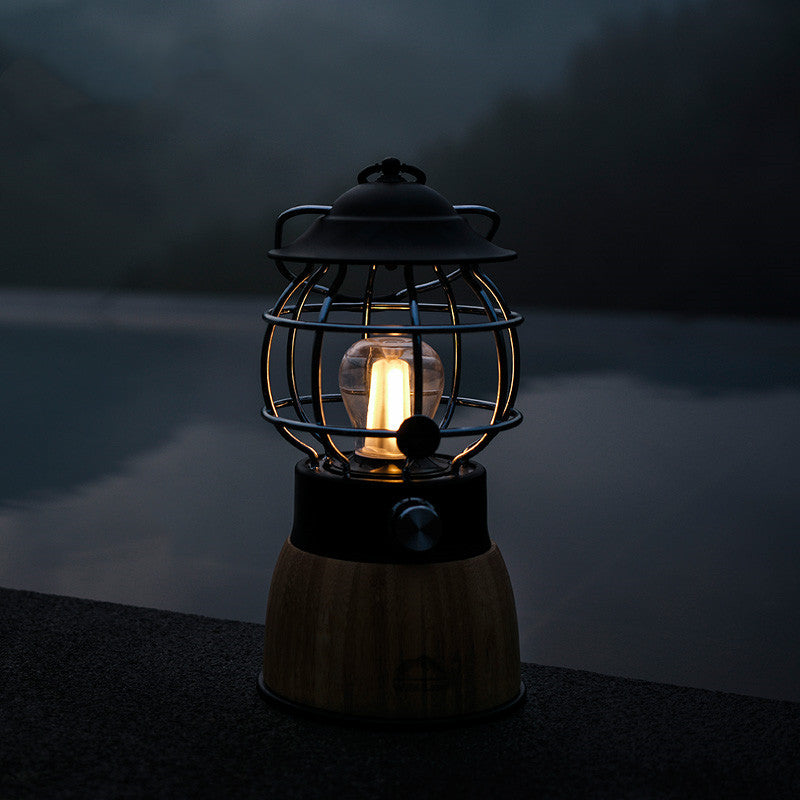 Retro Portable Hanging Camping Lantern Tent Light
