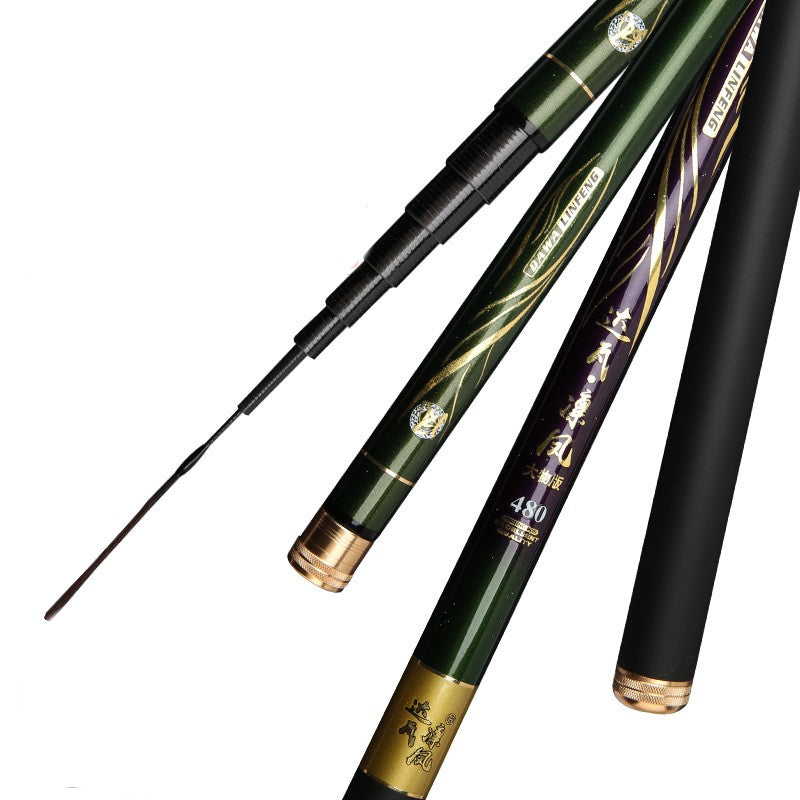 High Carbon Lightweight Hard Fishing Rod Black Pit Short Pitch