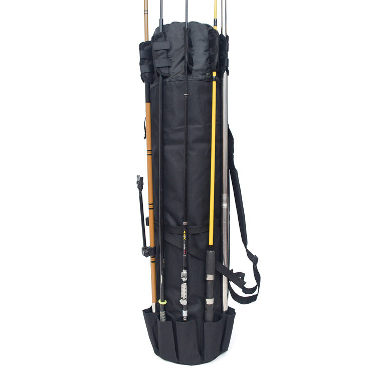 Cylindrical Fishing Rod Gear Storage Bag Durable Travel Case
