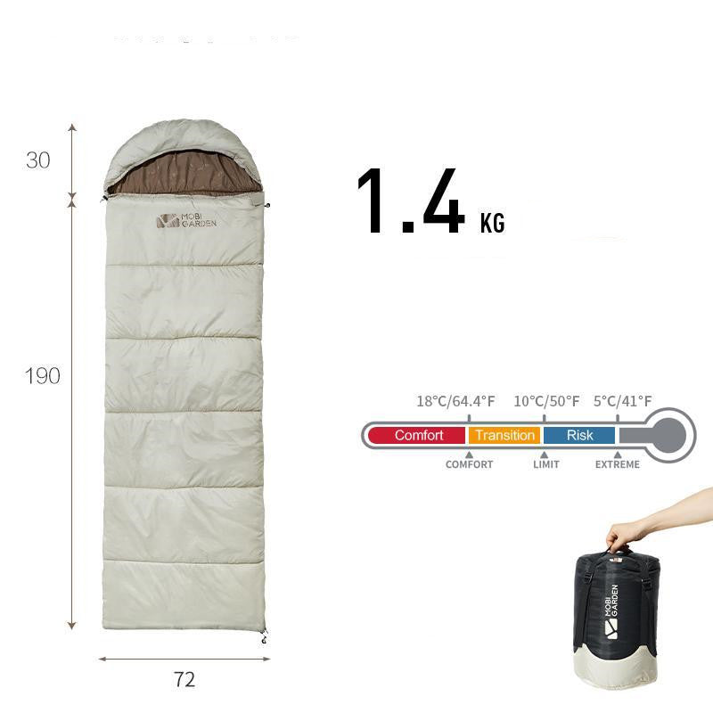 Thickened Mummy Winter Camping Sleeping Bag