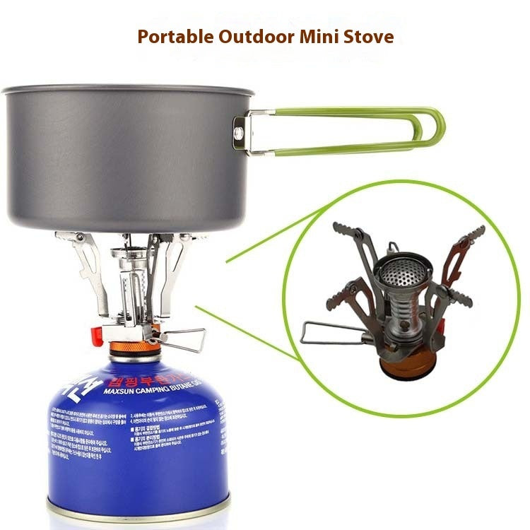 Integrated Camping Cooking Stove Cookware Set