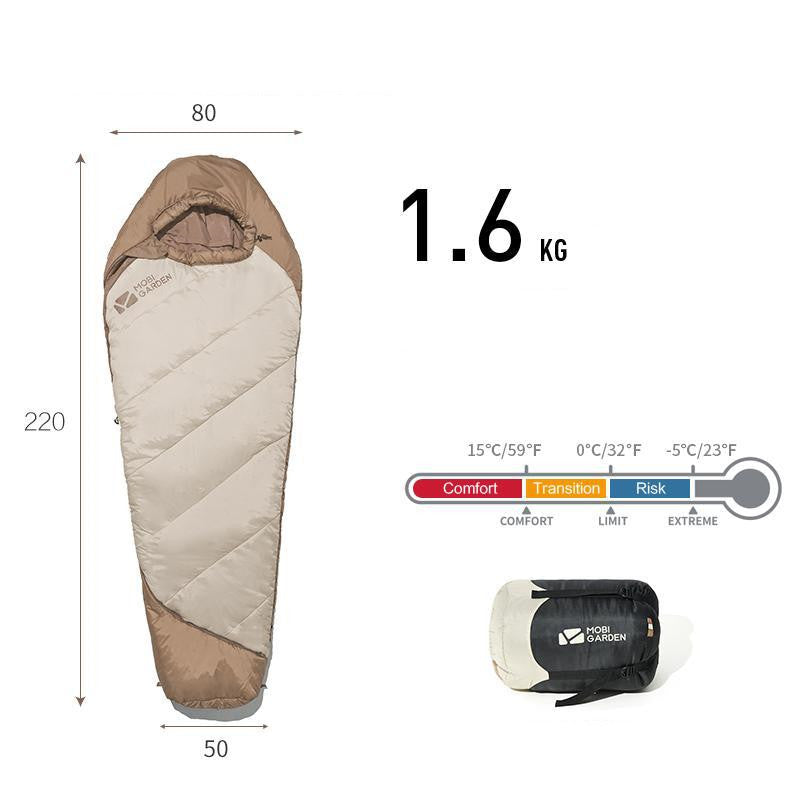 Thickened Mummy Winter Camping Sleeping Bag