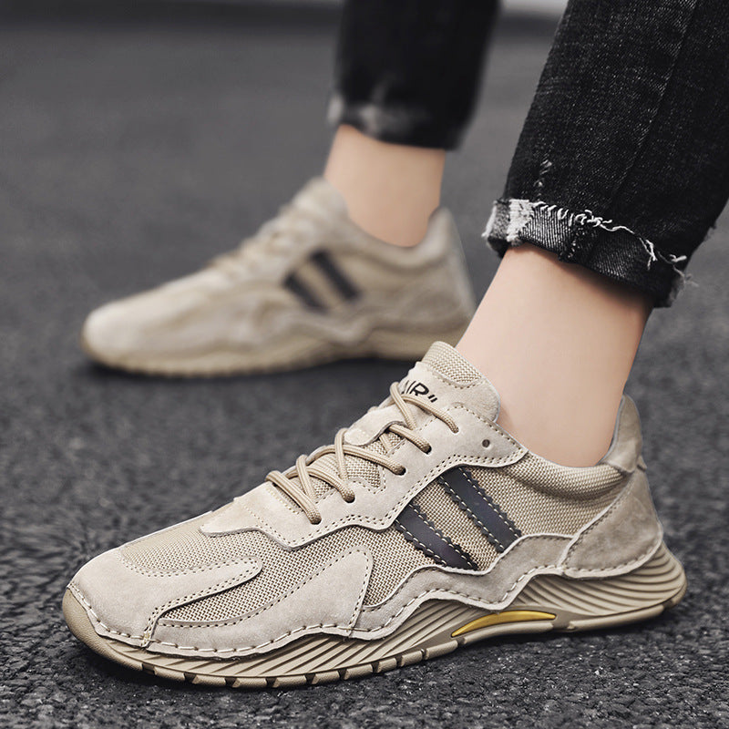 Men’s Low Top Lace-Up Hiking Boots Platform Shoes