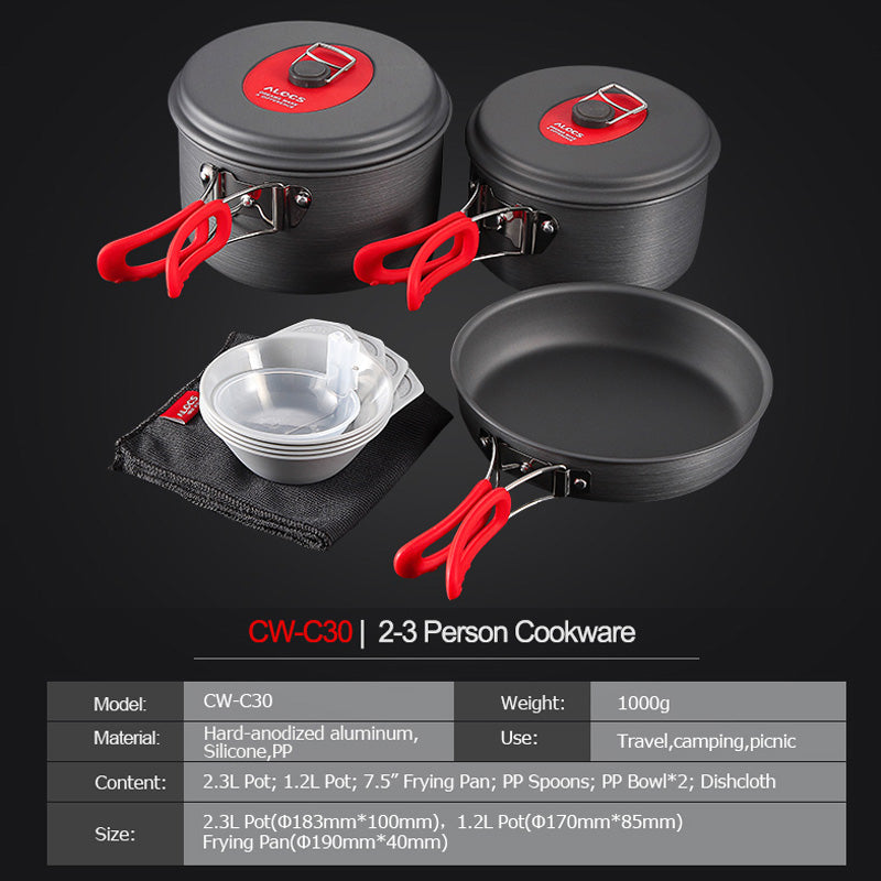 Portable Outdoor Cookware Pot Set