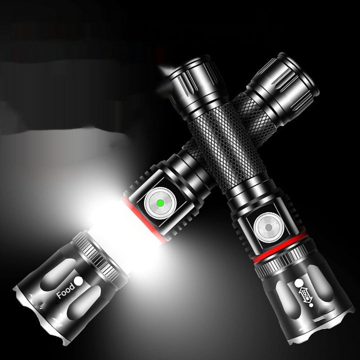T6 Telescopic Multi-Function Strong Outdoor Camping Flashlight