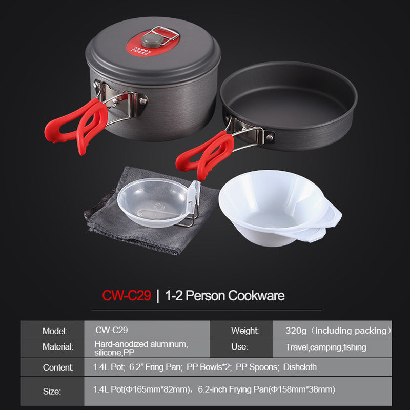 Portable Outdoor Cookware Pot Set