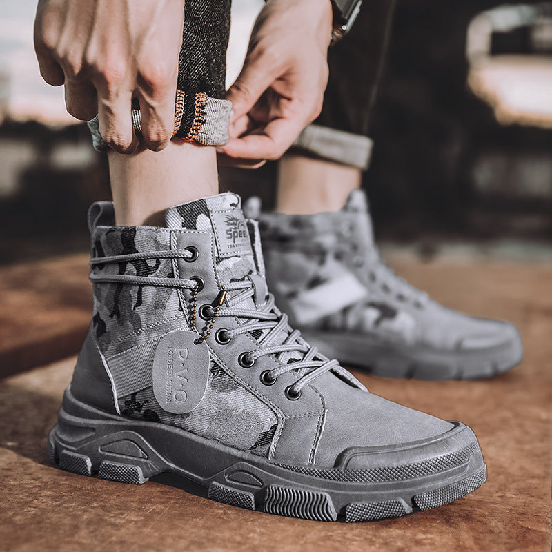 Canvas High Top Retro Outdoor Hiking Boots