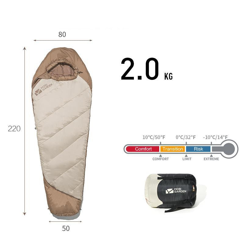 Thickened Mummy Winter Camping Sleeping Bag